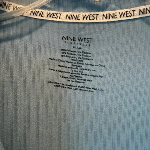 Nine West Pajama Set Cozy, Chic & Brand NWT, Size XL - Blue - Picture 4 of 9